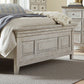 Heartland - Queen Panel Footboard - Antique White / Tobacco Tops