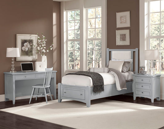 Bonanza - Twin Upholstered Headboard Panel - Gray / Pebble Gray