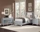 Bonanza - Twin Upholstered Headboard Panel - Gray / Pebble Gray