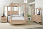 Cool Rustic - King / Queen Mirrored Canopy - Clear Maple