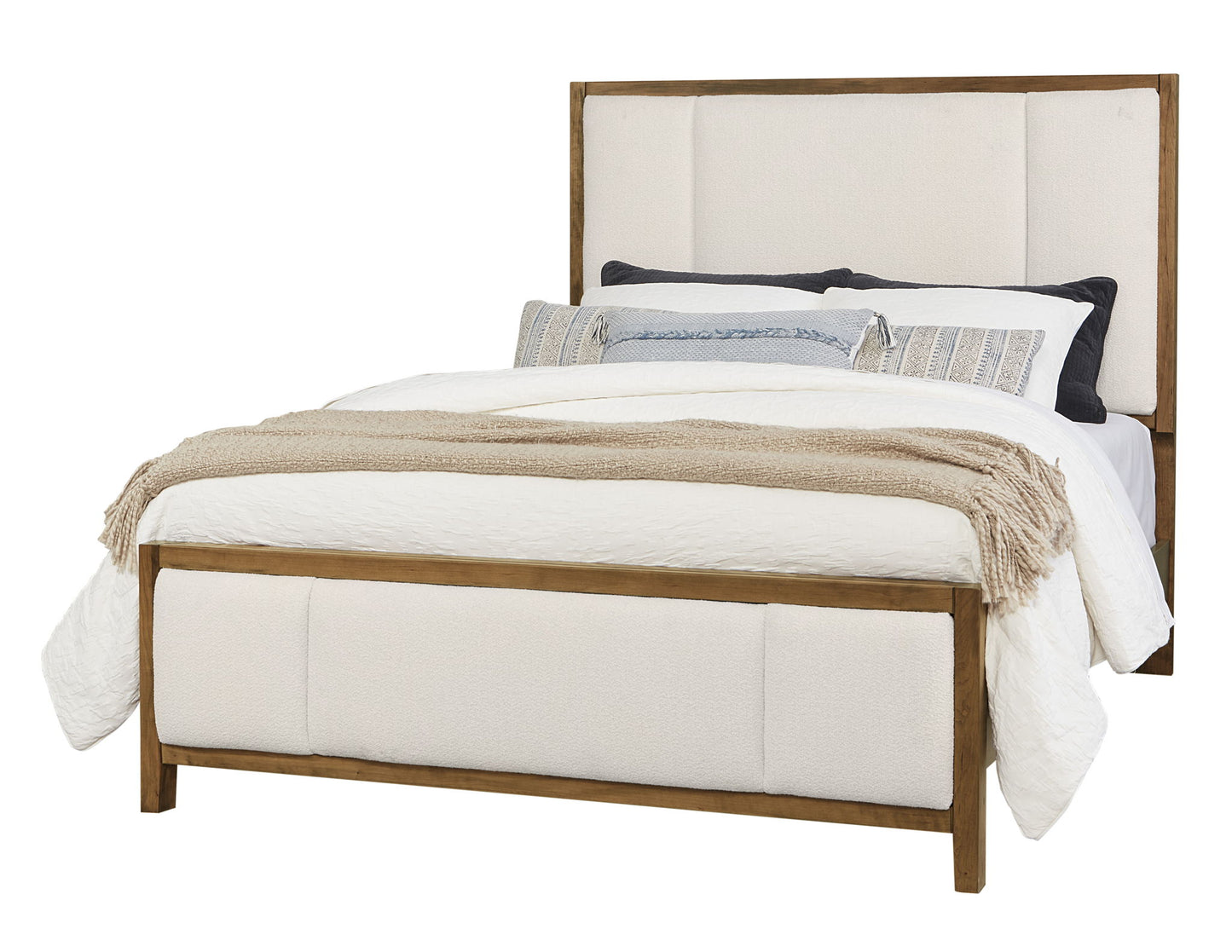 Crafted Cherry - Erin's King Upholstered Footboard - Medium Cherry