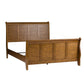 Grandpas Cabin - Queen Sleigh Headboard & Footboard - Aged Oak