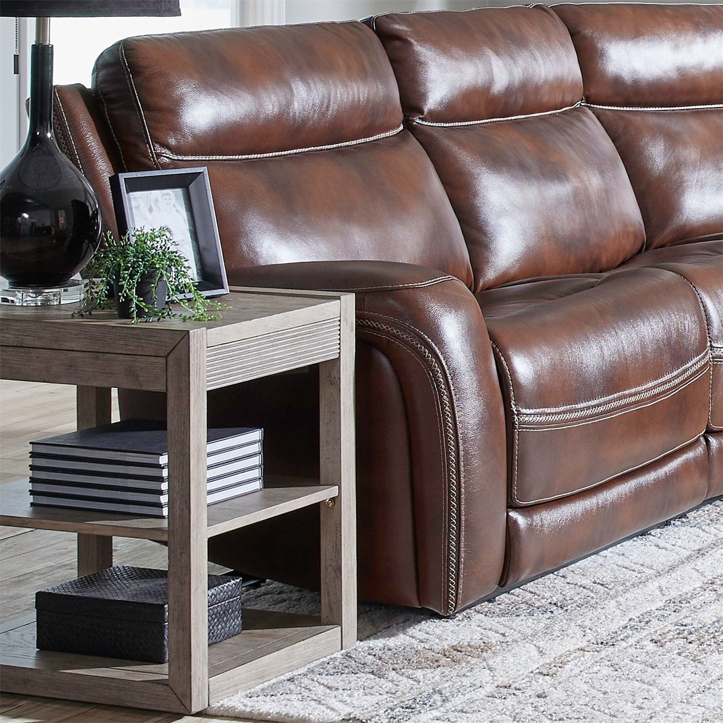 Blair - L Arm Recliner P2 & ZG - Cognac