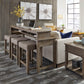 Parkland Falls - Console Bar Table - Weathered Taupe