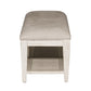 Heartland - Bed Bench - Antique White / Tobacco Tops