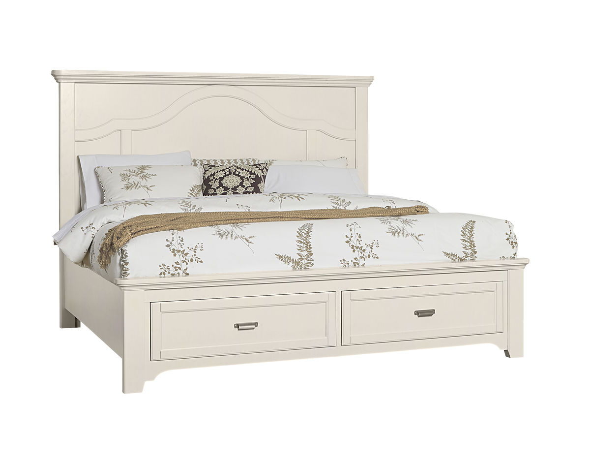 Bungalow - King Mantel Headboard - Lattice / Soft White