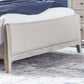New Haven - King Upholstered Panel Footboard - Sanctuary White