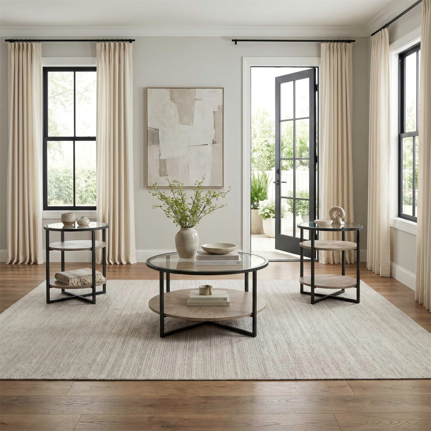 Paran Place - 3 Piece Table Set (Cocktail Table & 2 End Tables) - Natural