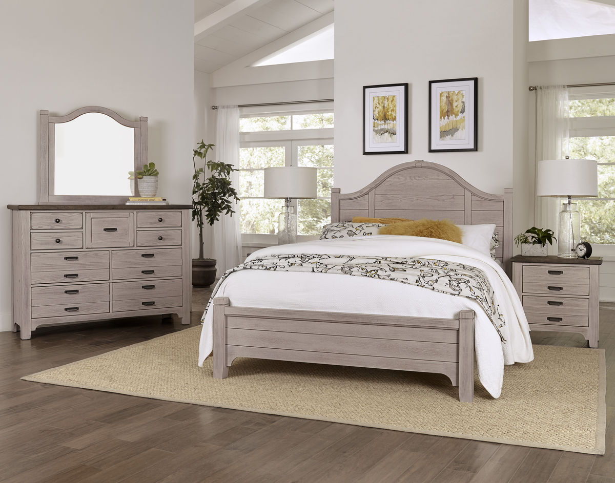 Bungalow - Bungalw Arched Headboard - Dover Gray Two Tone
