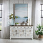 River Place - Accent Server - Riverstone White & Tobacco