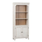 Farmhouse Reimagined - Bookcase - Antique White / Chestnut Tops