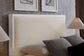 Lodge & Loft - Queen Upholstered Headboard - Ivory Cream / Soft White