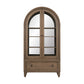 Americana Farmhouse - Arched Display Cabinet - Dusty Taupe