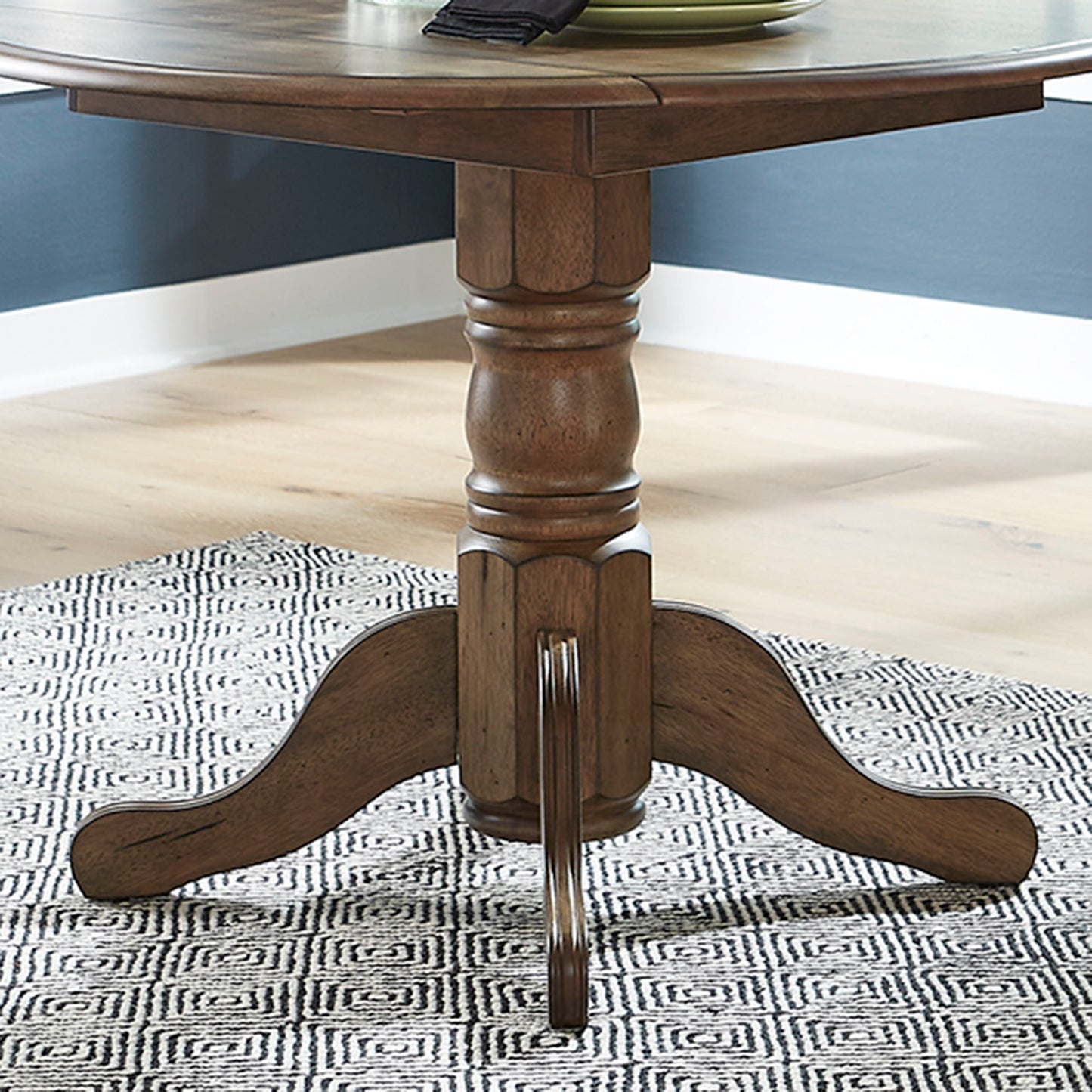 Carolina Crossing - Drop Leaf Table Base - Antique Honey
