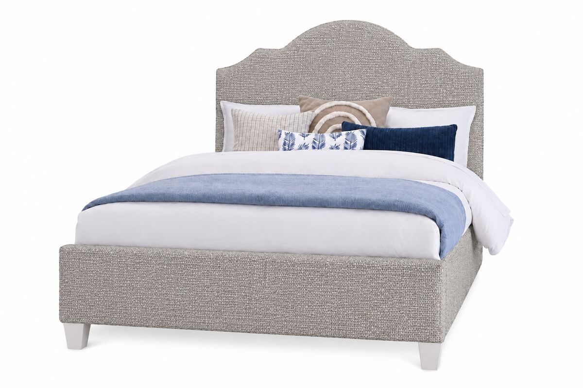 Tide & Timber - Full Upholstered Headboard 4/6 - Luxe Blue Oak / Ash Gray