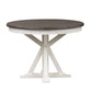 Allyson Park - Single Pedestal Table Base - Wirebrushed White / Charcoal