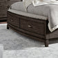 Avalon - King Storage Footboard With Slatroll - Coffee Bean