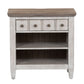 Heartland - 1 Drawer Nightstand With Charging Station - Antique White / Tobacco Tops
