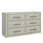 Modern Play - 6 Drawer Dresser - Natural White