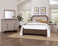 Bungalow - King Upholstered Headboard - Dover Gray Two Tone