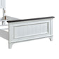 Allyson Park - Full Panel Footboard - Wirebrushed White / Charcoal