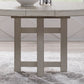Backroads - Pedestal Table Base - Weathered White & Parchment