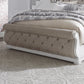 Magnolia Manor - Queen Upholstered Sleigh Footboard - Antique White