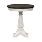 Allyson Park - Chair Side Table - Wirebrushed White / Charcoal