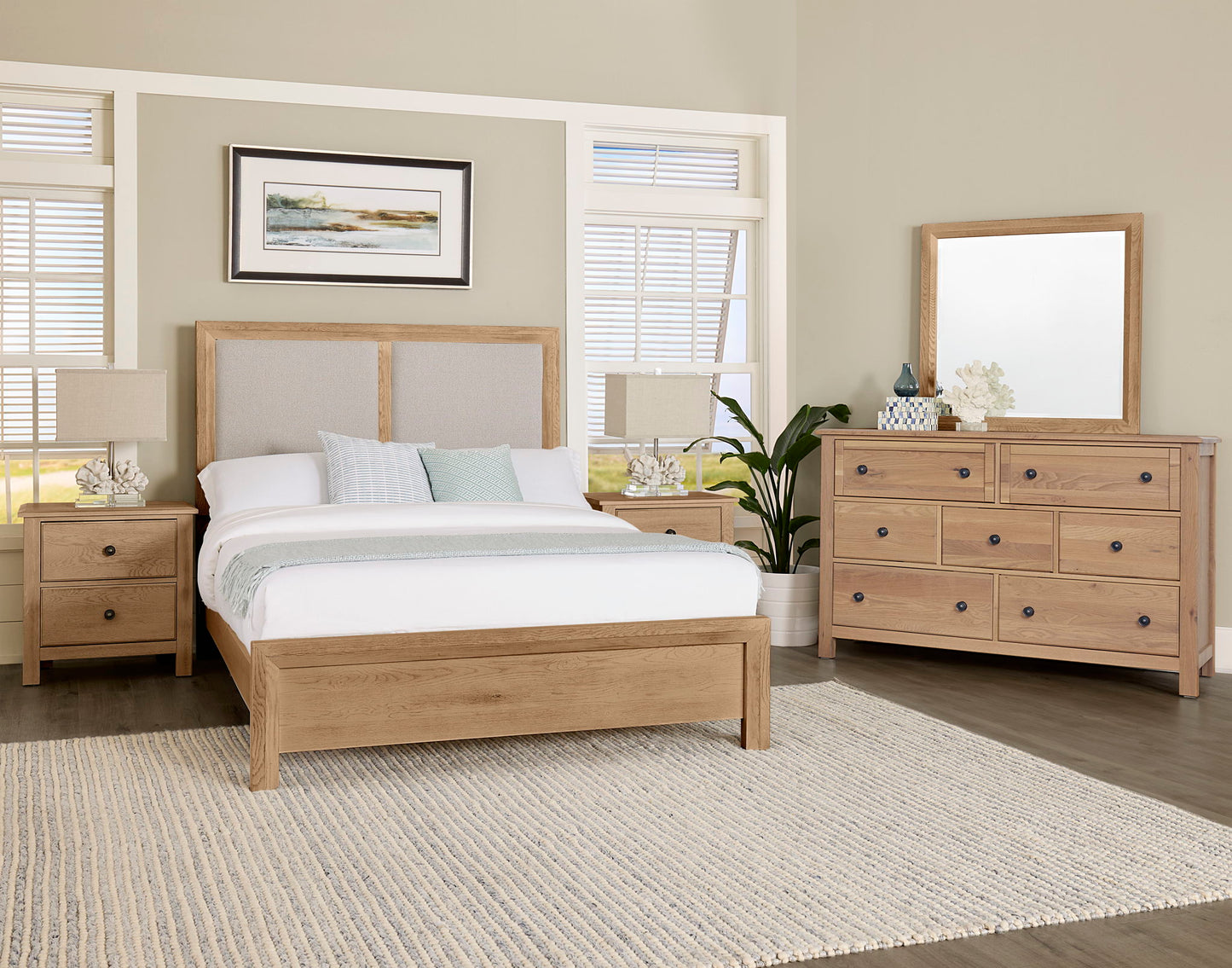 Custom Express - King Upholstered Bed Footboard - Clear Oak