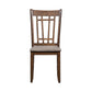 Santa Rosa - Lattice Back Side Chair - Antique Honey