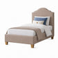Tide & Timber - Twin Upholstered Headboard 3/3 - Tan Antelope / Luxe Blue Oak