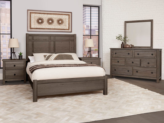 Custom Express - King Architectural Bed Footboard - Driftwood Gray