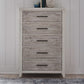 Backroads - 5 Drawer Chest - Weathered White
