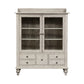 Whitney - Display Cabinet - Antique Linen / Weathered Gray