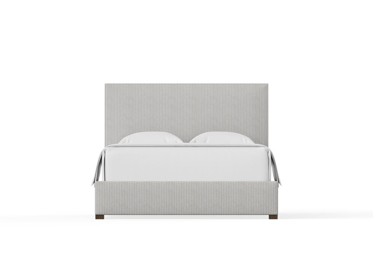 Choices - Amelia King Upholstered Headboard - Gray Stripe
