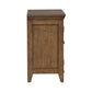 Carolina Park - 2 Door Bedside Chest With Charging Station - Amber Brown