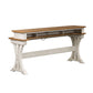 Farmhouse Reimagined - Console Bar Table - Antique White / Chestnut Tops