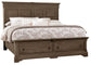 Heritage - Queen Mansion Bed Headboard - Cobblestone Oak
