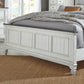 Allyson Park - King Panel Footboard - Wirebrushed White / Charcoal