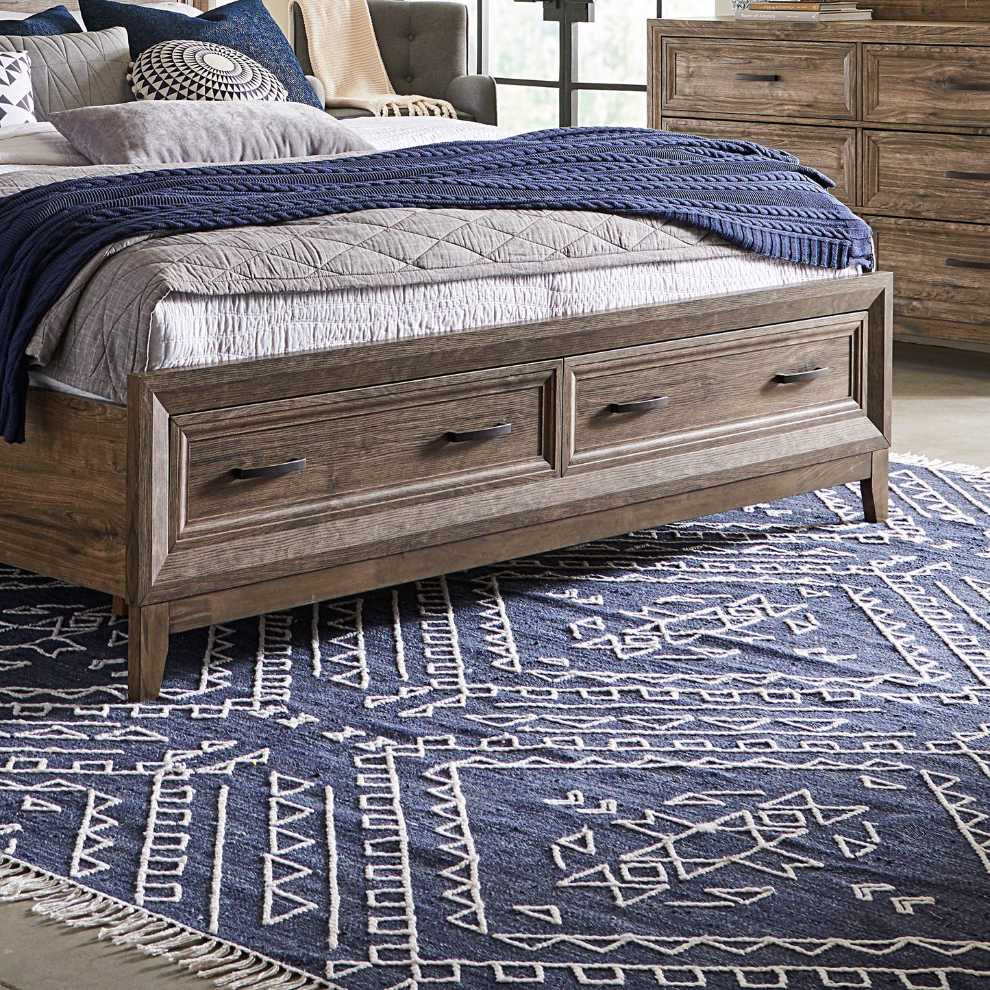 Ridgecrest - Queen Storage Footboard - Cobblestone