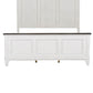 Allyson Park - King Panel Footboard - Wirebrushed White / Charcoal