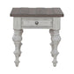 River Place - End Table - Riverstone White & Tobacco