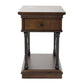 Tribeca - Drawer Chair Side Table - Cordovian Brown