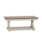 Farmhouse Reimagined - Rectangular Cocktail Table - Antique White / Chestnut Tops