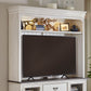 Allyson Park - Entertainment Hutch - Wirebrushed White / Charcoal