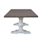 River Place - Trestle Table - Riverstone White & Tobacco