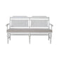 River Place - Panel Back Bench - Riverstone White & Tobacco