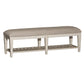 Heartland - Bed Bench - Antique White / Tobacco Tops