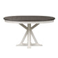 Allyson Park - Single Pedestal Table Top - Wirebrushed White / Charcoal