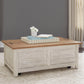 Farmhouse Reimagined - Storage Trunk - Antique White / Chestnut Tops